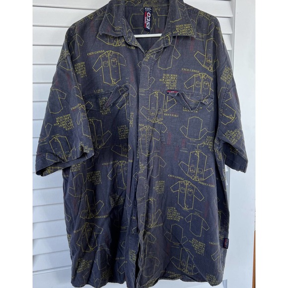 VTG Willie Esco Short Sleeve Button Up Shirt Blue Men's Size 3XL - Picture 1 of 11